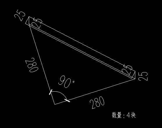 集裝箱房頂部四個(gè)角件三角鐵板設(shè)計(jì)圖